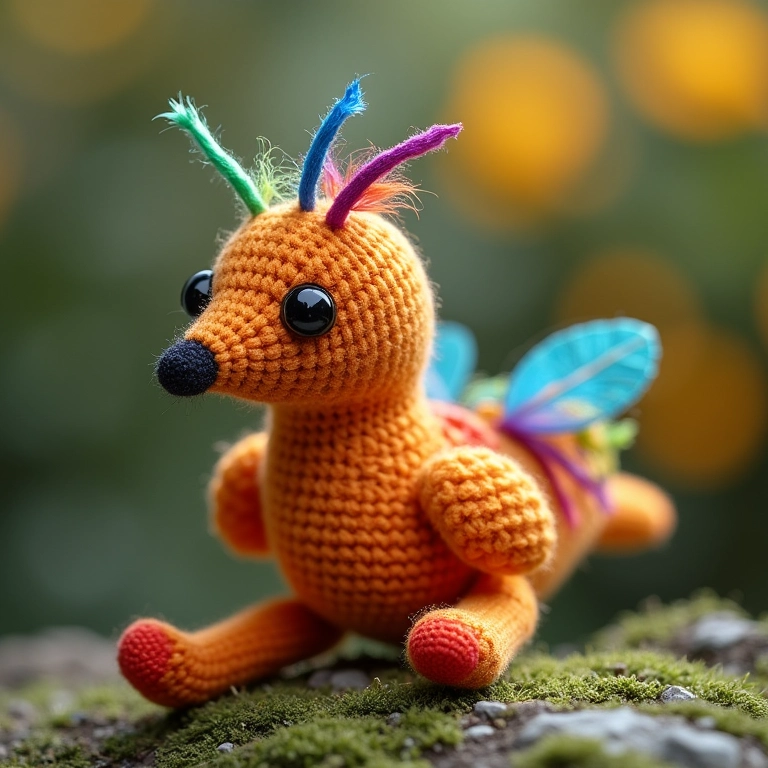 Amigurumi com toques de cor.