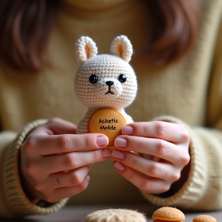 Amigurumi de biscuit com mensagem, uma forma carinhosa de demonstrar seus sentimentos.