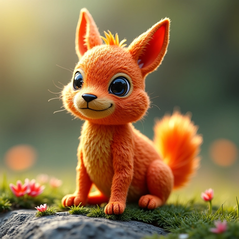 Amigurumi de crochê com modelagem detalhada.