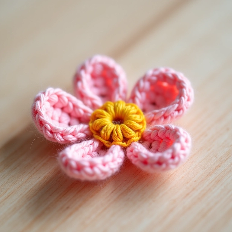 Amigurumi de flor de crochê simples para iniciantes.
