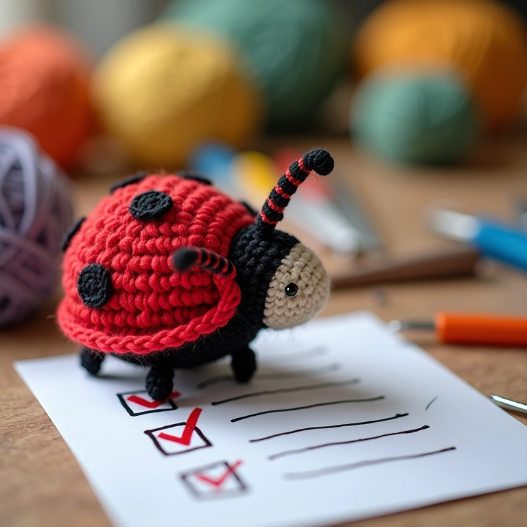 Amigurumi de joaninha e checklist, dicas para lembrancinhas perfeitas.