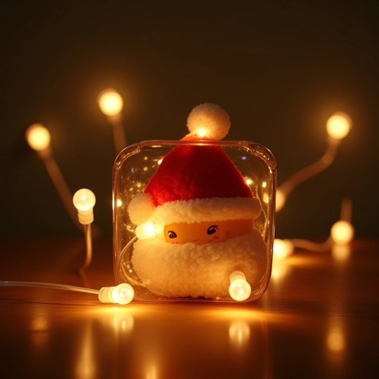 Amigurumi de luzinhas de Natal para decorar e iluminar.