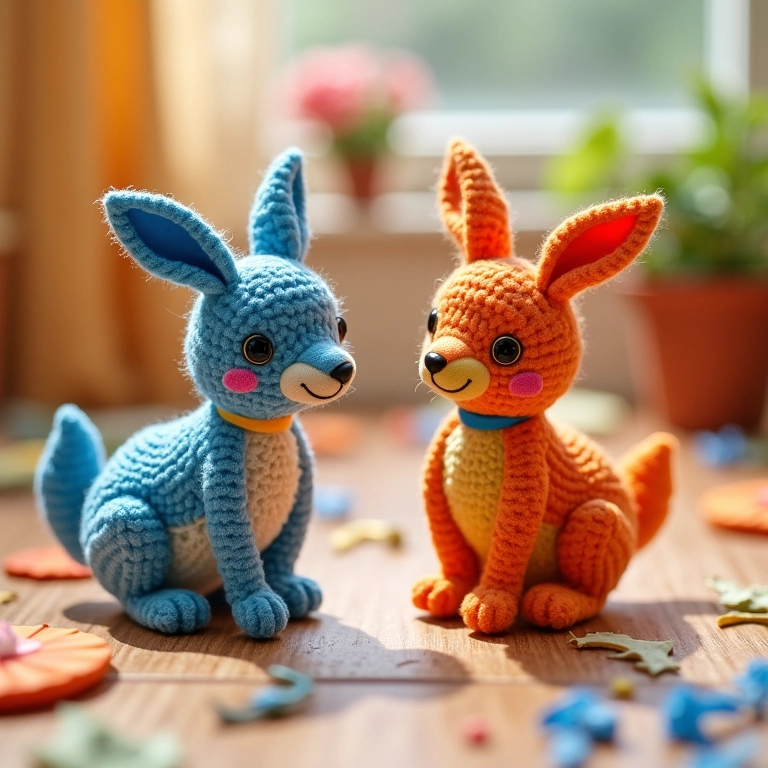 Amigurumi de mandalas feitas com palitos de picolé.