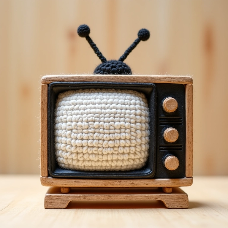Amigurumi de painel de pallet para TV.