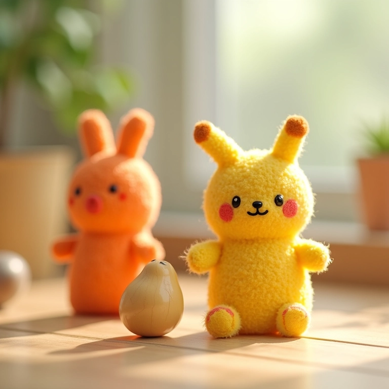 Amigurumi de porta-lápis feitos com palitos de picolé.