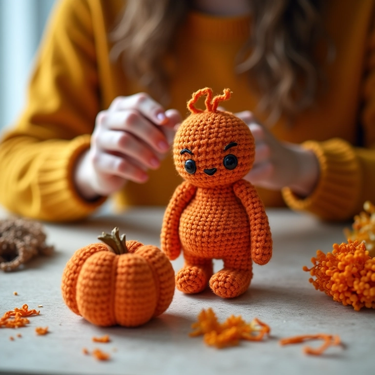 Amigurumi de sabonete com versão menor de teste.