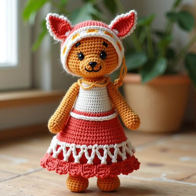 Amigurumi de saia longa Boho Chic