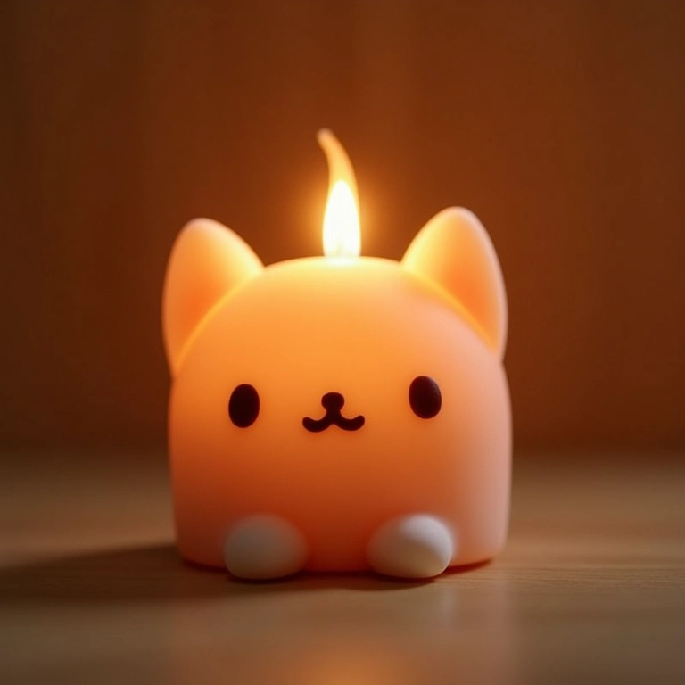 Amigurumi de vela com modelagem 3D em crochê.