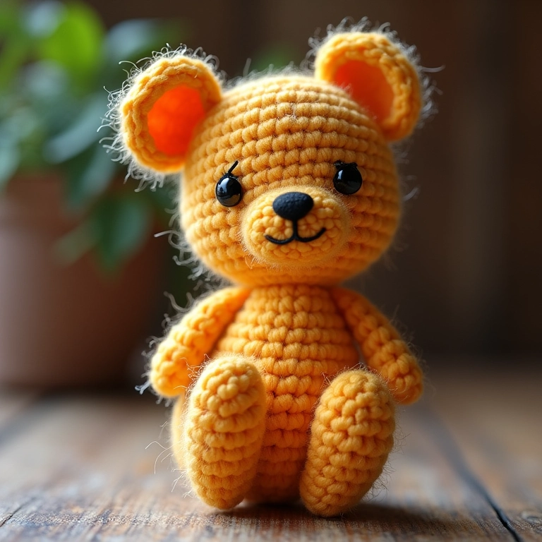 Amigurumi em passo a passo com ponto relevo traseiro.