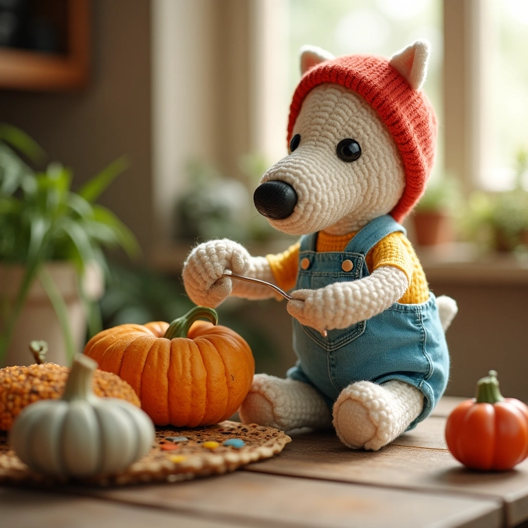 Amigurumi ilustrando como limpar e preparar materiais para reciclar.