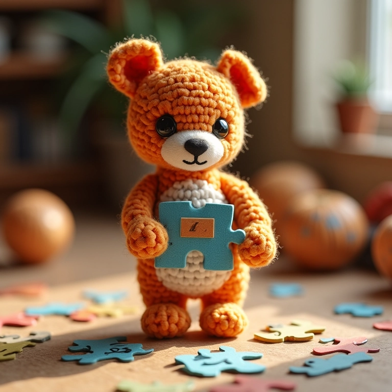 Amigurumi Patati e quebra-cabeça