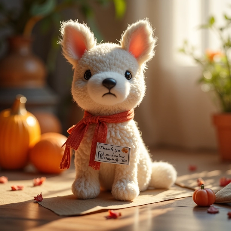 Amigurumi Patati e tags de agradecimento