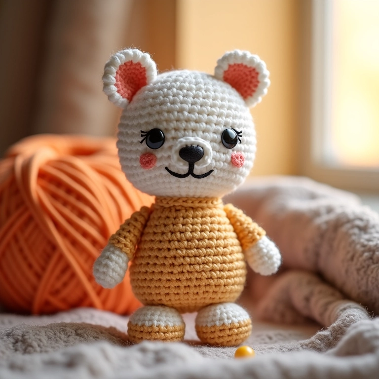 Amigurumi simples feito com o ponto segredo para iniciantes.