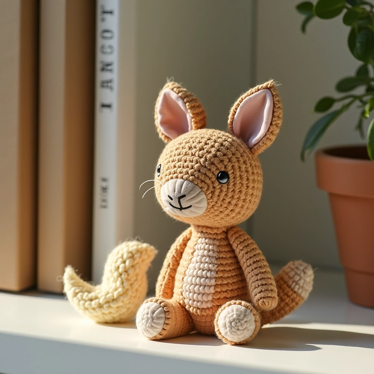 Amigurumi texturizado para decoração.