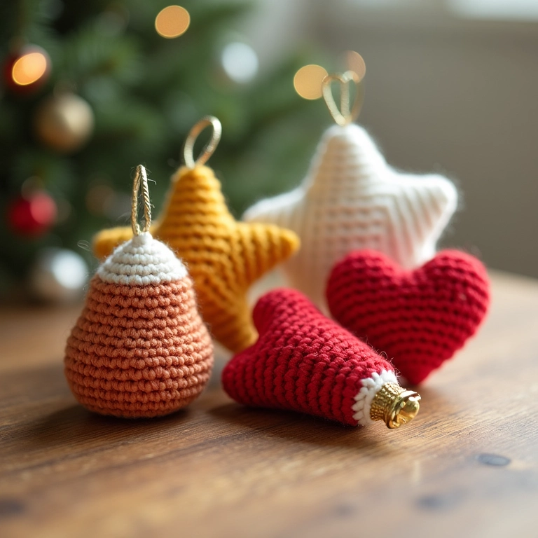 Amigurumis de Natal variados, opções de lembrancinhas criativas.