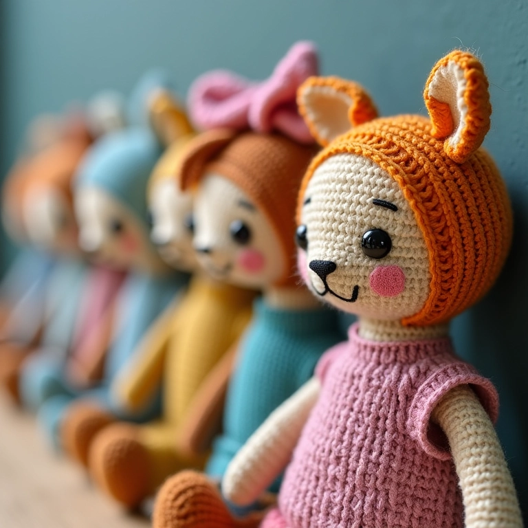 Amigurumis feitos com roupas velhas transformadas.