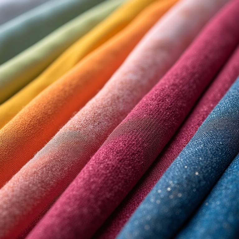 Amostras de tecidos para fazer fuxico.