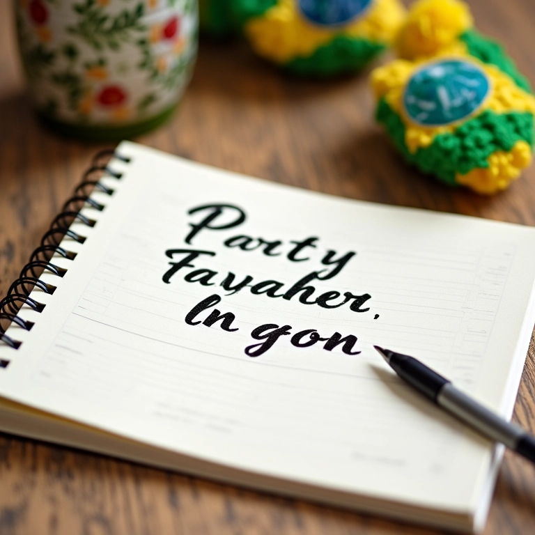 Anotações importantes sobre lembrancinhas para não esquecer.