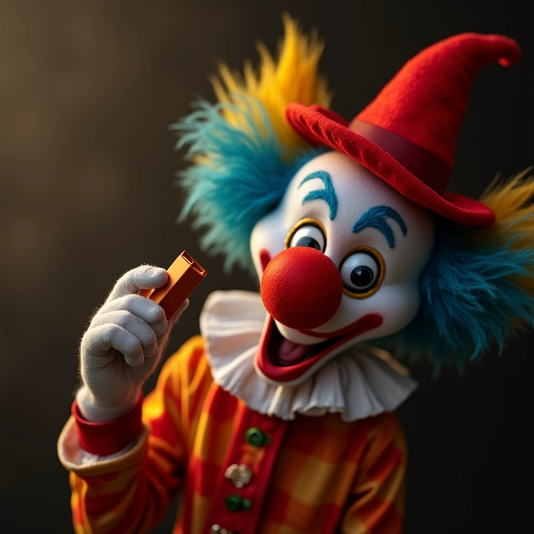 Apito de palhaço personalizado.