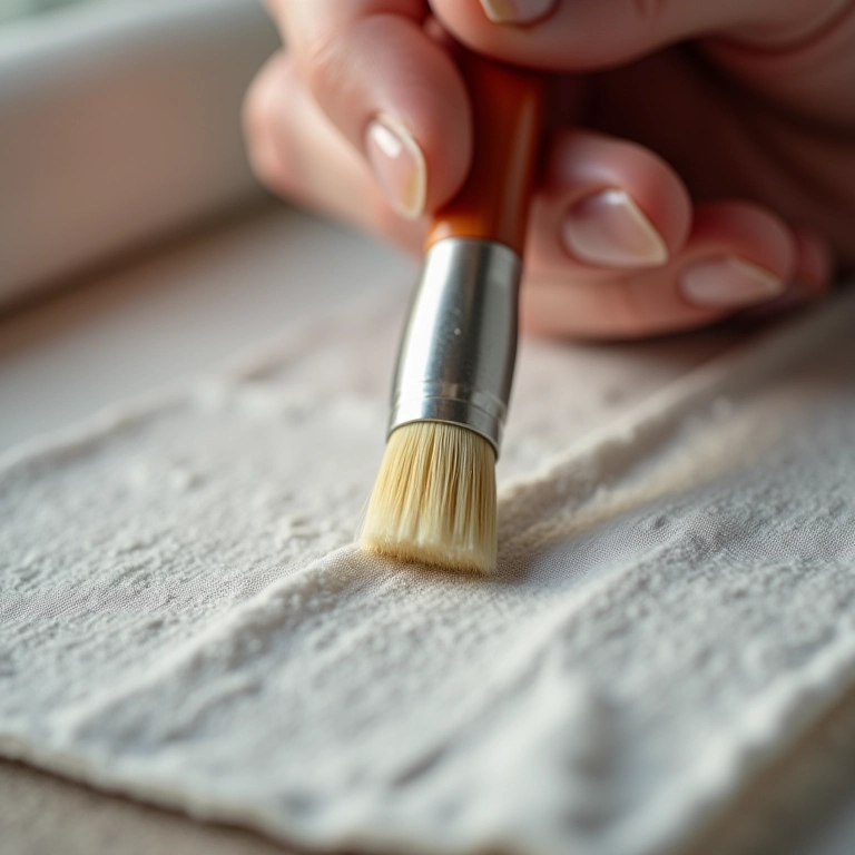 Aplicando cola de tecido de qualidade para fixar o glitter na roupa.