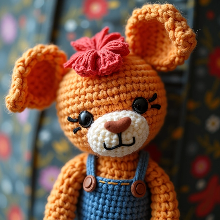 Apliques decorativos da Galinha Pintadinha em amigurumi.