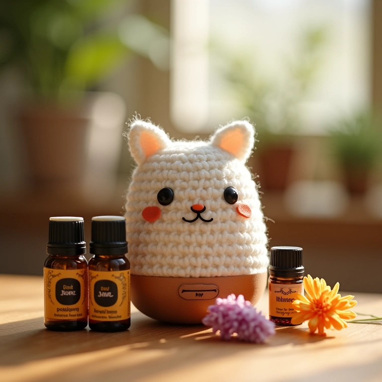 Aromatizador de ambiente de crochê.