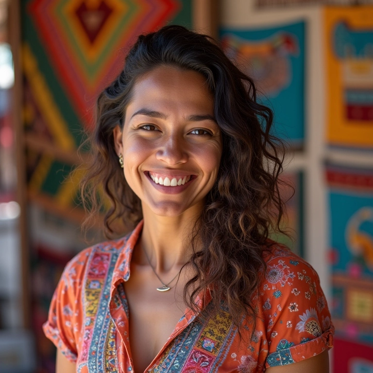 Artesanato com fuxico popular em feira de artesanato.