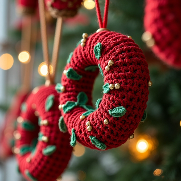 Artesanato lucrativo: guirlandas natalinas em amigurumi.