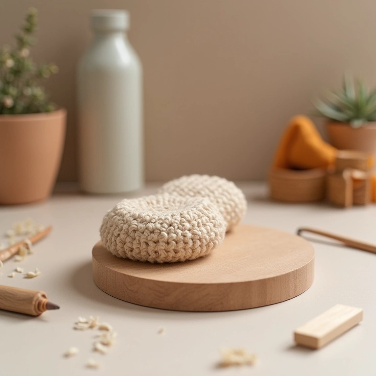 Base de MDF ao lado de ferramentas e ferragens em fundo neutro.