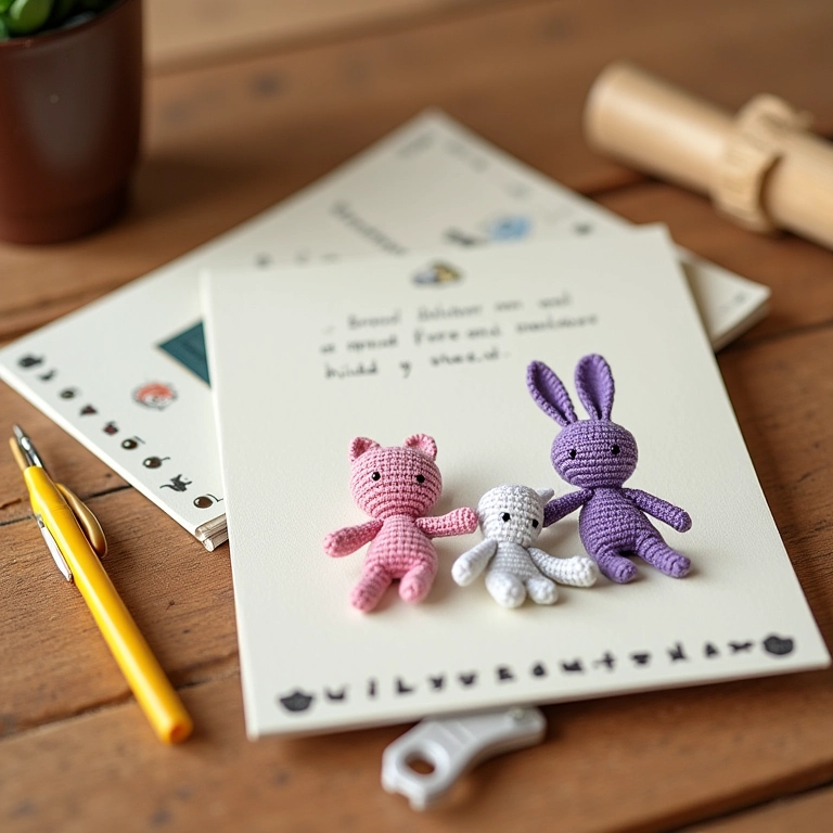 Bloquinhos de anotações personalizados em amigurumi.
