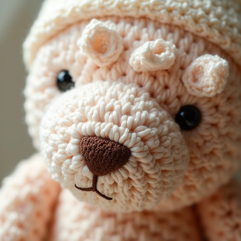 Boné de amigurumi bordado personalizado.