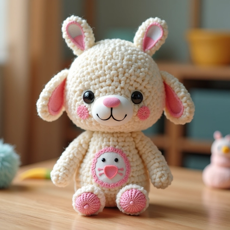 Boné infantil de amigurumi.