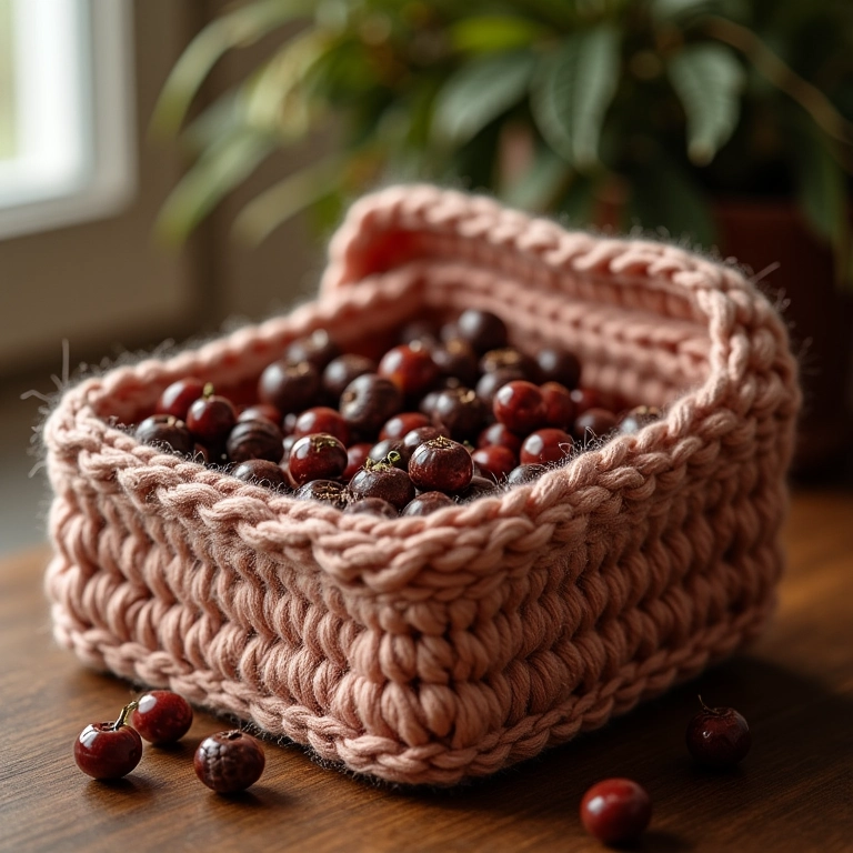 Caixinhas de crochê com mini terços e bombons para lembrancinha de Crisma.
