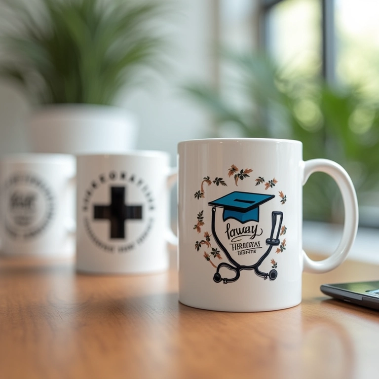 Canecas personalizadas para lembrancinha de formatura em medicina.