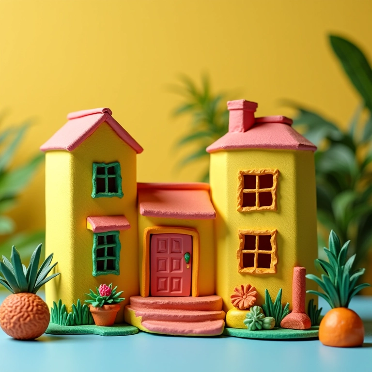 Casinhas de boneca e brinquedos divertidos feitos de caixinhas de leite.