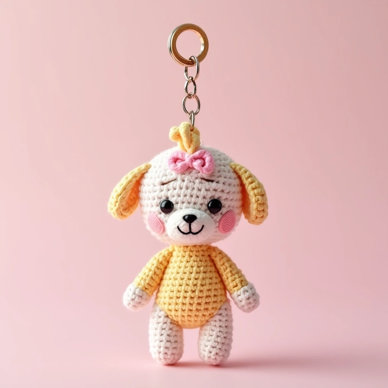 Chaveiro personalizado em crochê com tema de bebê para lembrancinha.
