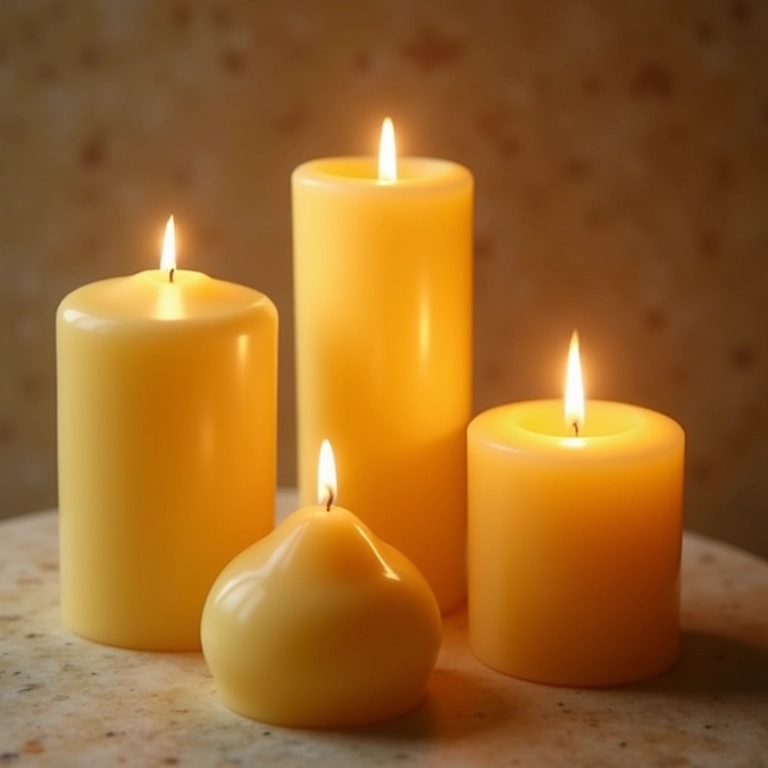 Comparativo de tipos de velas para esculpir.