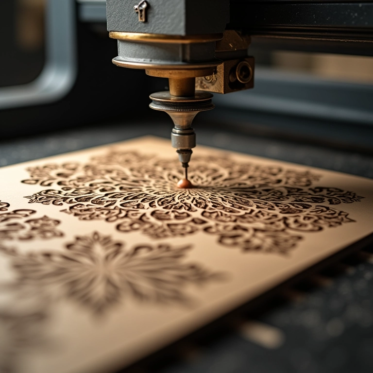 Corte a laser de MDF para bases de cestos.