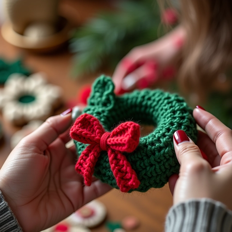 Crochê terapêutico: criando uma guirlanda natalina em amigurumi.