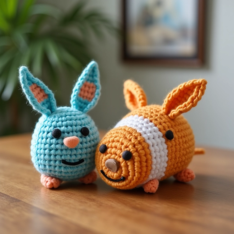 Decorações de crochê feitas com tampinhas de garrafa.
