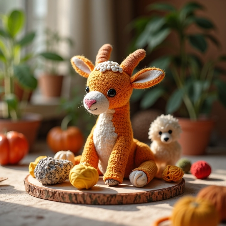 Decorando a base do amigurumi da Galinha Pintadinha com elementos temáticos.