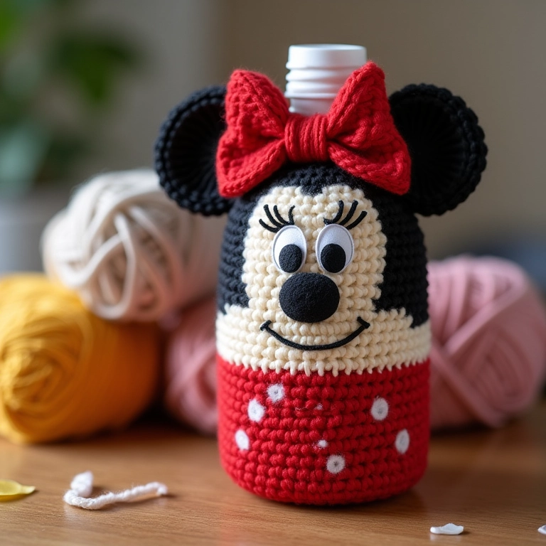 Detalhes dos materiais e custos para garrafinha da Minnie.