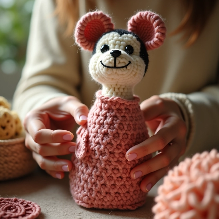 Dicas extras da artesã para a garrafinha da Minnie.