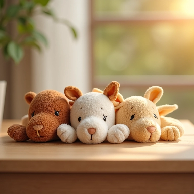 Ecopads reutilizáveis de amigurumi.