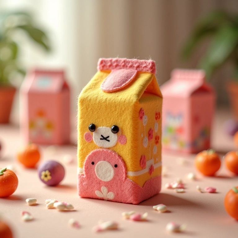 Embalagens criativas para doces e chocolates de amigurumi feitas com caixas de leite.