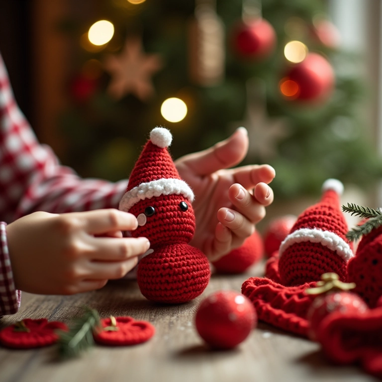 Envolvendo crianças na produção de lembrancinhas de amigurumi.
