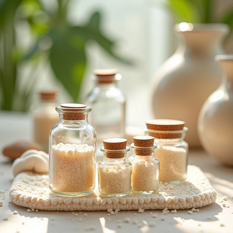 Escalda-pés relaxante em garrafinhas.