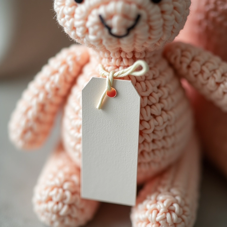 Etiqueta de preço em amigurumi, valor médio de uma lembrancinha de casamento.