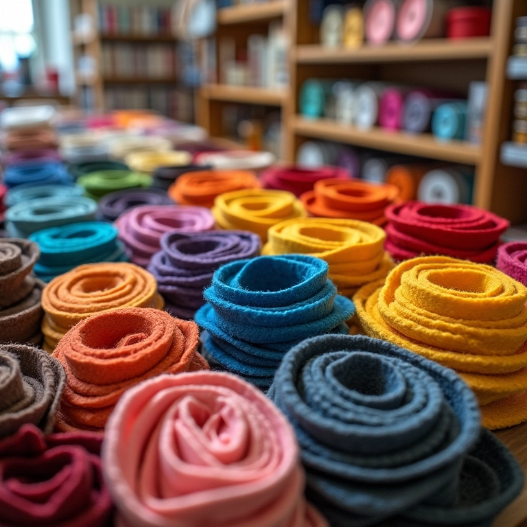 Feltro de qualidade em diversas cores e texturas para seus projetos natalinos.