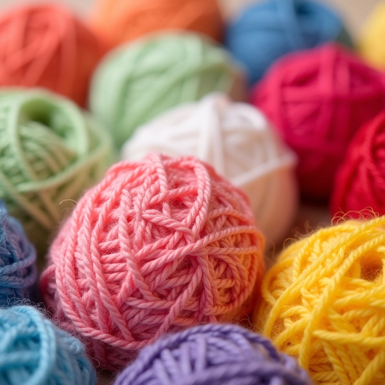 Fios coloridos para saia de crochê de verão